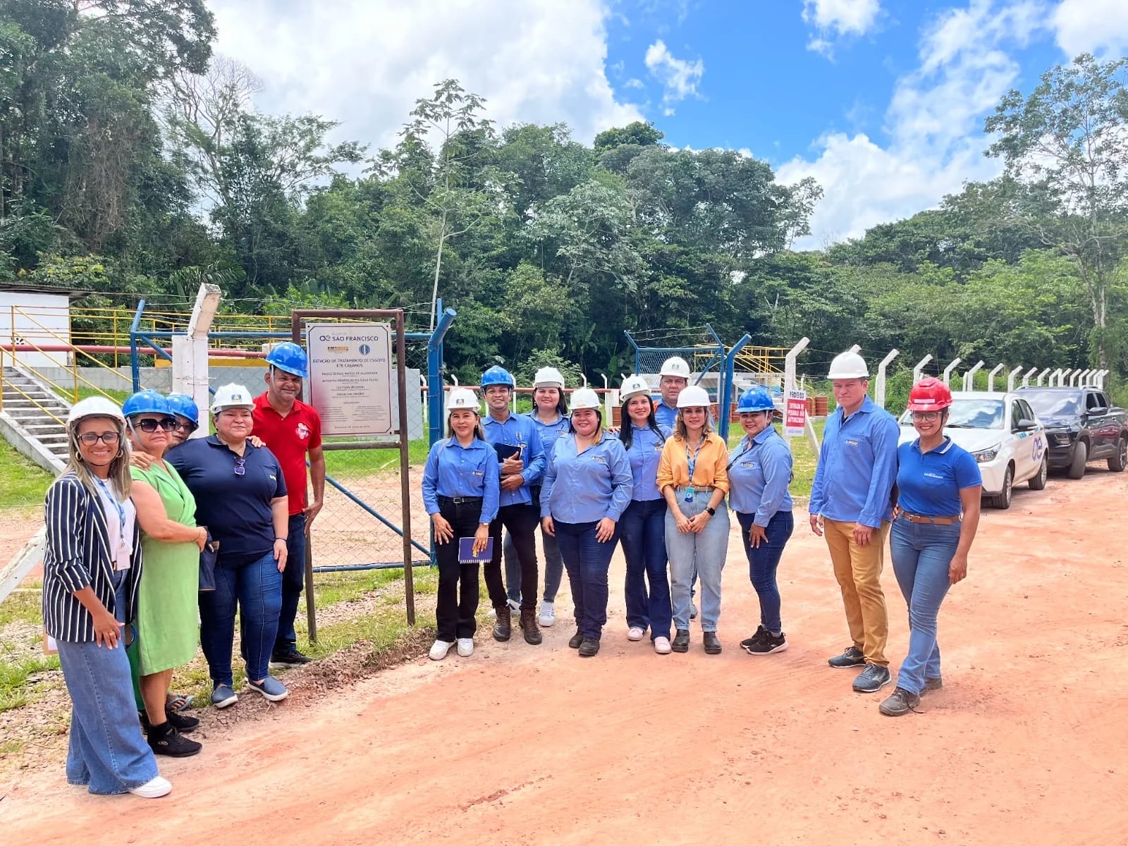 ARSEP E ASSOCIAÇÃO COMUNITÁRIA DO PIONEIRO VISITAM ESTAÇÃO DE TRATAMENTO DE ESGOTO EM VILA DOS CABANOS