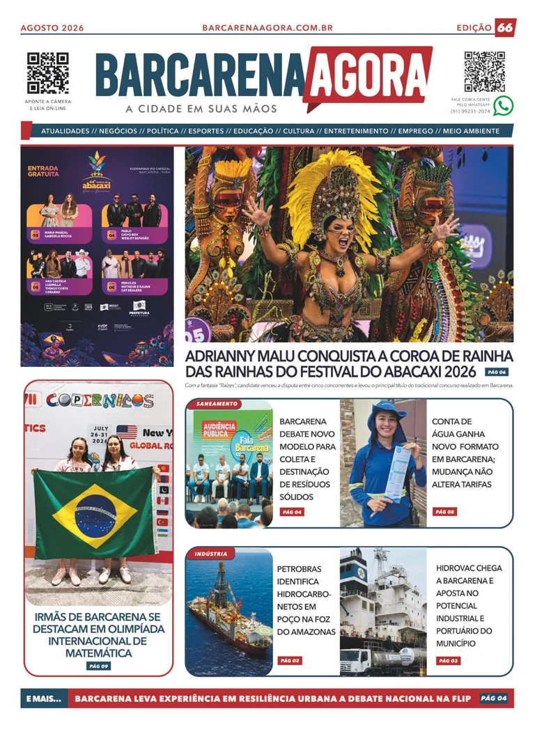 Capa da 66ª edição do Jornal Barcarena Agora